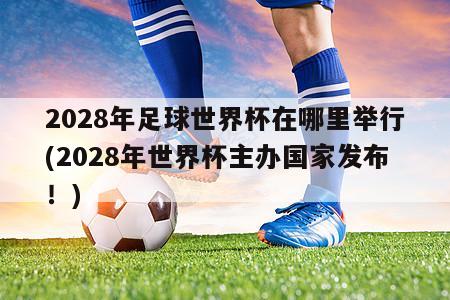 2028年足球世界杯在哪里举行(2028年世界杯主办国家发布！)